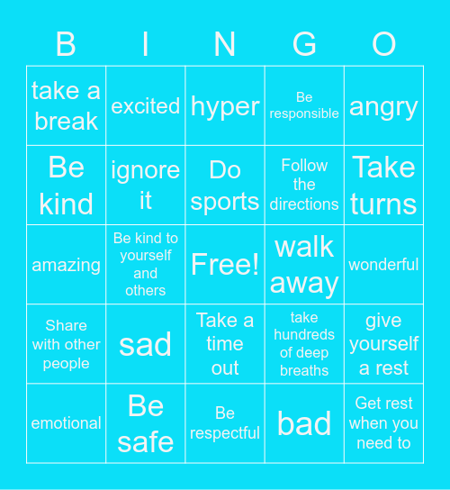 The Amazing bingo board Bingo Card