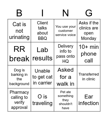 Friyay BING Bingo Card