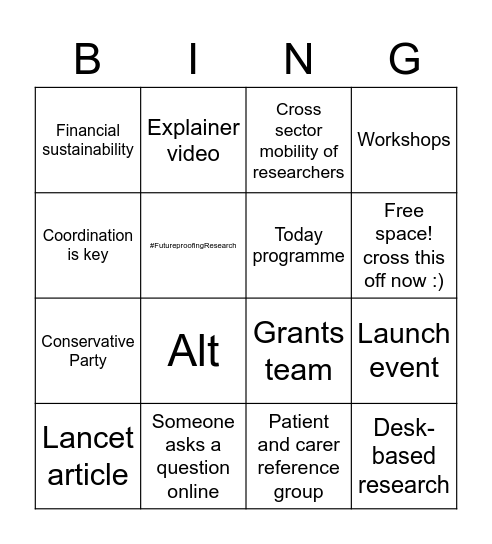 Future-proofing UK research bingo Card