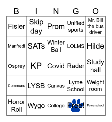 LOLHS Bingo Card