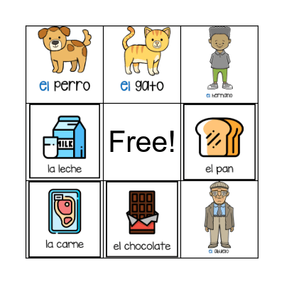 Spanish review Bingo Card