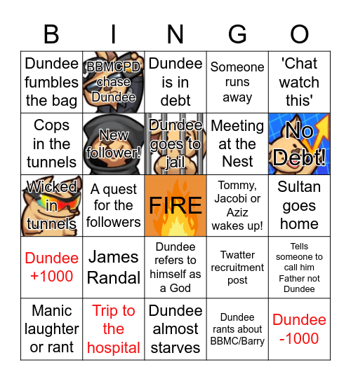 FATHER OF THE FIRE ARC Bingo Card