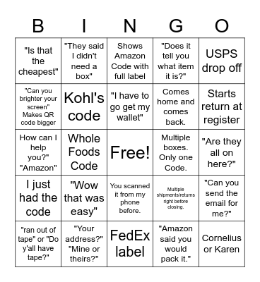 UPS STORE BINGO CARD Bingo Card