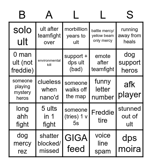 Freddie is bad at video game Bingo Card