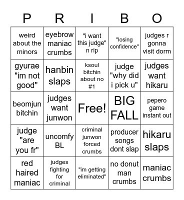 fantasy boys episode 9 Bingo Card