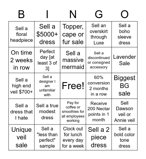 Danielle Bingo Card Bingo Card