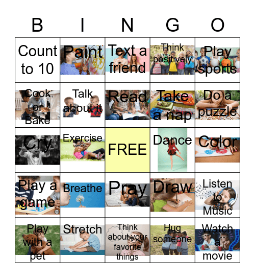 Help Me Cope! Bingo Card