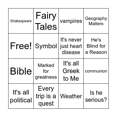 HTRLLAPFK BINGO Card