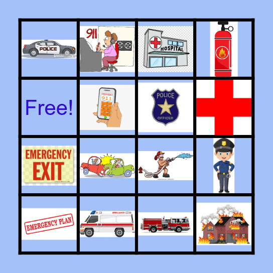 EMERGENCY BINGO Card