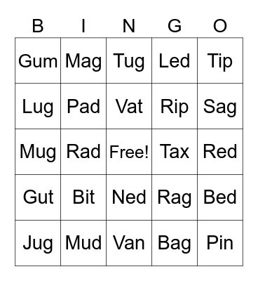 C5 Lesson 9 Book E Phonics review Bingo Card