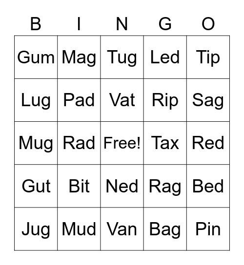 C5 Lesson 9 Book E Phonics review Bingo Card