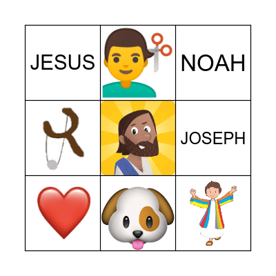 BIBLE CHARACTERS BINGO Card