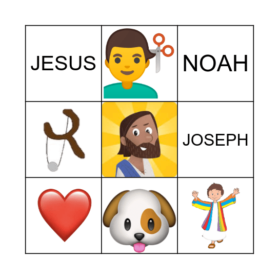 BIBLE CHARACTERS BINGO Card