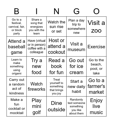 Life's a Beach Bingo! Bingo Card