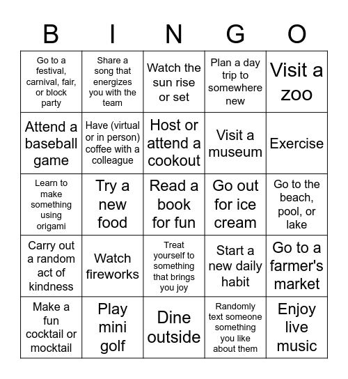 Life's a Beach Bingo! Bingo Card