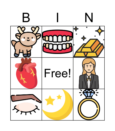 คำศัพท์ภาษาไทย Bingo Card