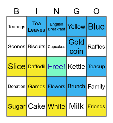 BIGGEST MORNING TEA Bingo Card