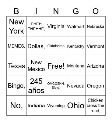 VENDOR PASSPORT Bingo Card