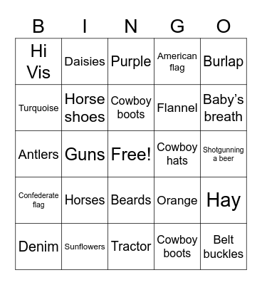 Wedding of the Century Bingo Card