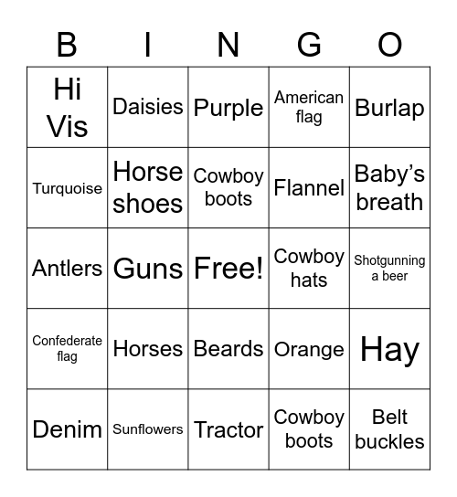 Wedding of the Century Bingo Card