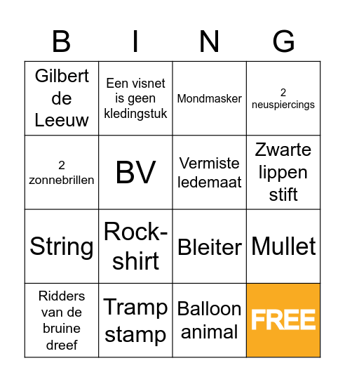 XO BINGO XO Bingo Card