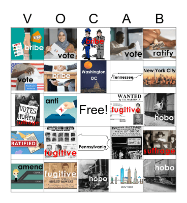 Fourth Grade Module Four Bingo Card
