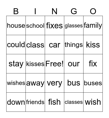Unit #17 Bingo Card