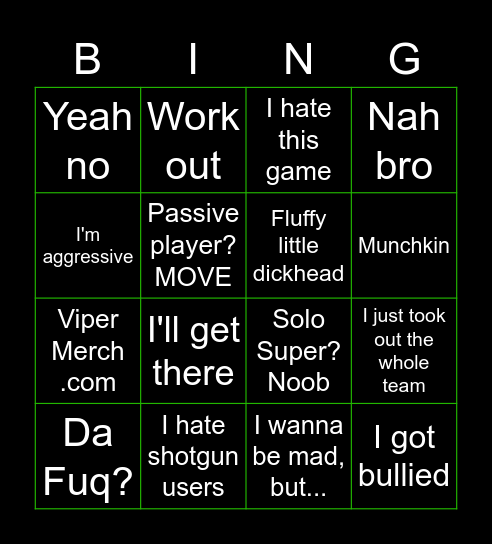Meta Bingo Card
