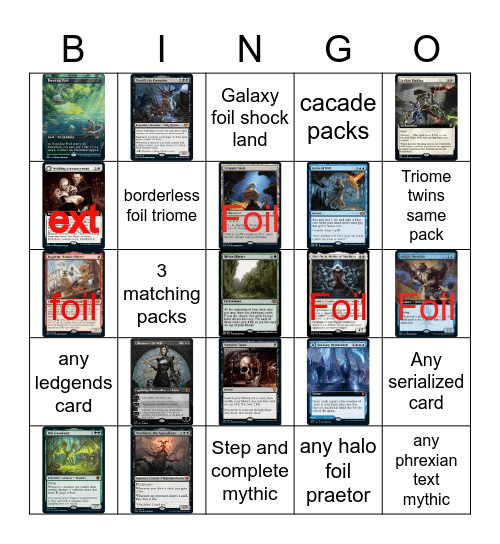 Dual Land Bingo Card