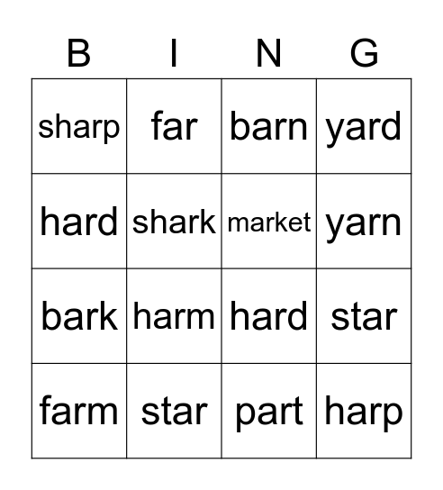 ar Bingo Card