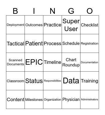 SuperNova Bingo Card