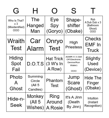 24 Hit List (2) Bingo Card