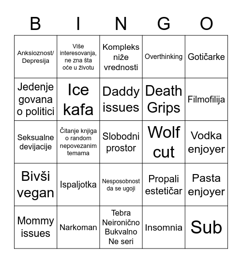 Pjotr bingo Card