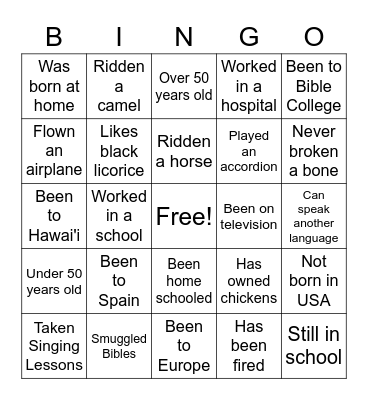 GMA Bday Bingo Card