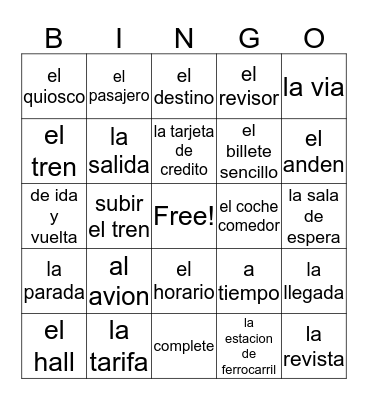 Ch. 3 Bingo Card