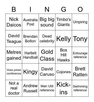 Prender-Bingo Rd11 Bingo Card