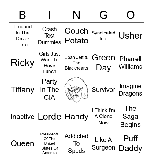 Totally Weird Bingo Card