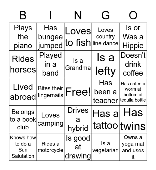 WASDA COMPANION / SPOUSES Bingo Card