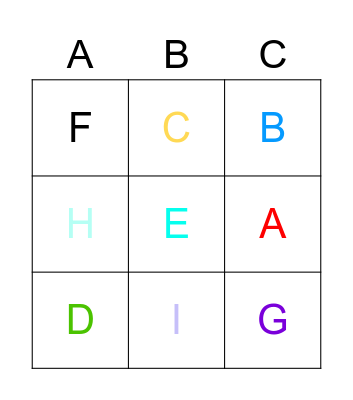 Alphabet Bingo Card
