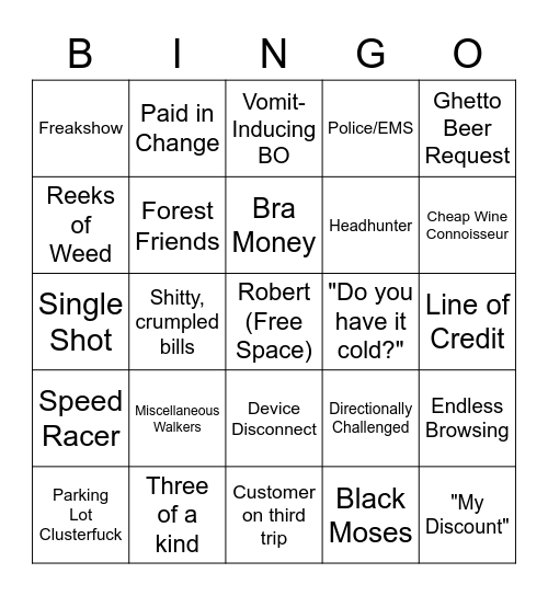 Brookwood Bingo 3E Bingo Card