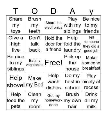 The Time is Now Bingo Card