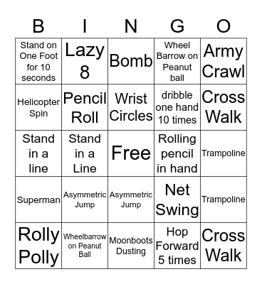 OT Bingo Card