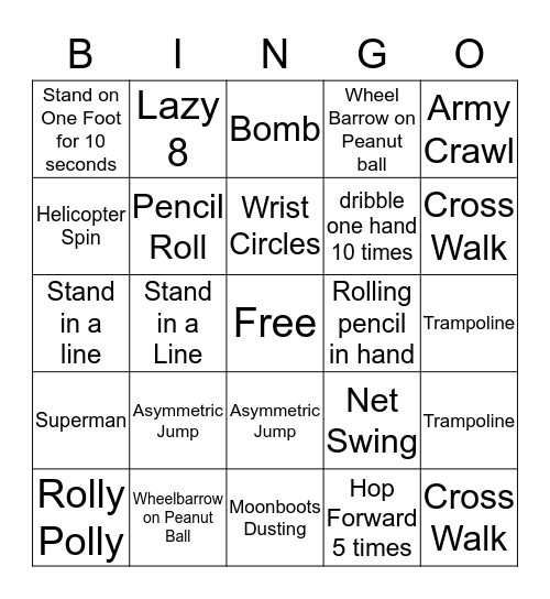 OT Bingo Card