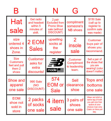 Memorial Day BINGO (Challenge Card) Bingo Card