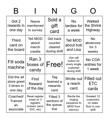 TJMaxx Bingo FE Bingo Card