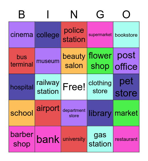 have name Bingo Card