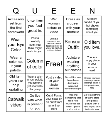 BU Bingo Card