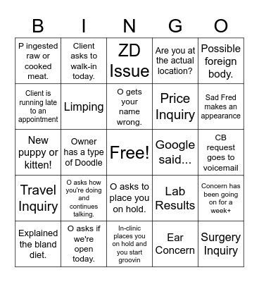 Pawliday Bingo! Bingo Card
