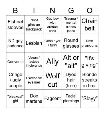 Gay conference Bingo Card