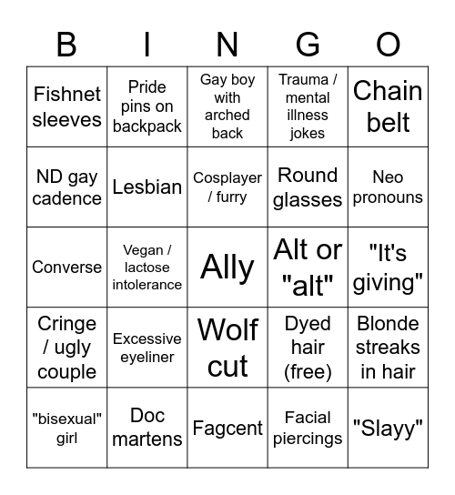 Gay conference Bingo Card